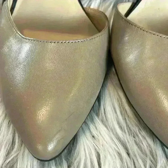 Franco Sarto Trish Leather Sling Back 3.5 Inch Heel Pointed Toe, 8M - Picture 3 of 8